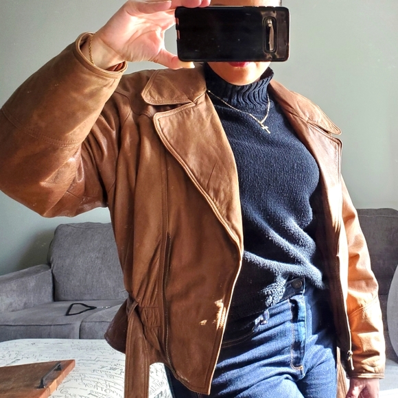 ❌️SOLD❌️ Adventure Bound Vintage Leather Bomber by Wilsons - Picture 15 of 16